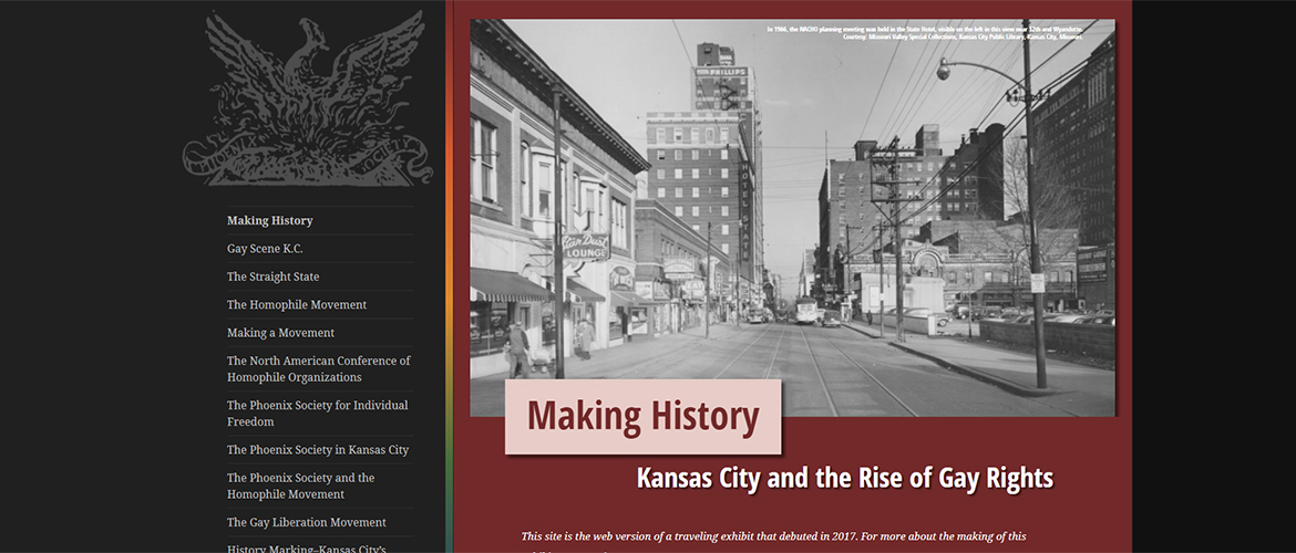 Screenshot of the Making History website